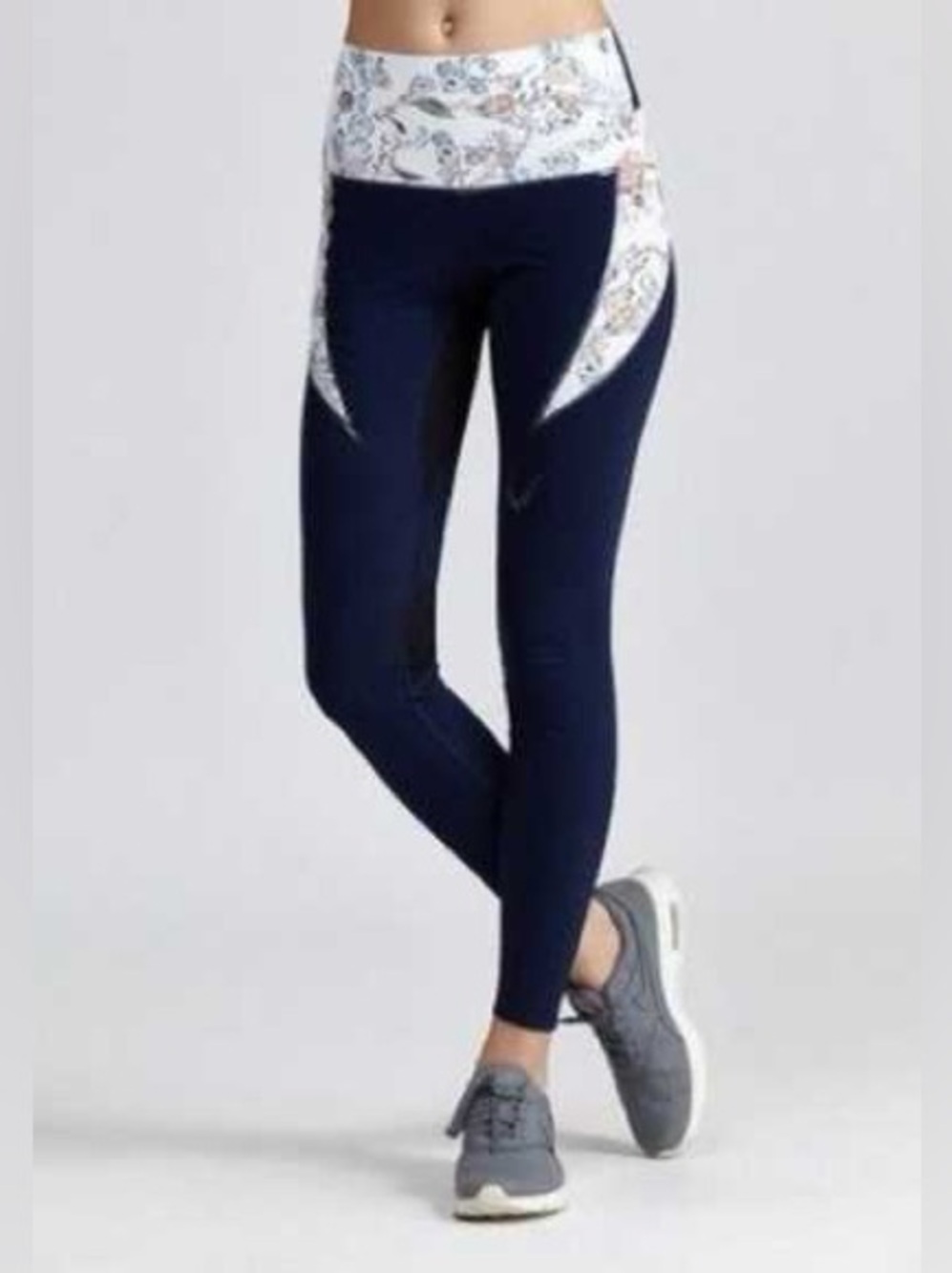 Lucas Hugh Performance Navy Floral Compression Leggings